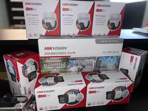 Kit de cámaras y grabador NVR Hikvision listos para instalar
