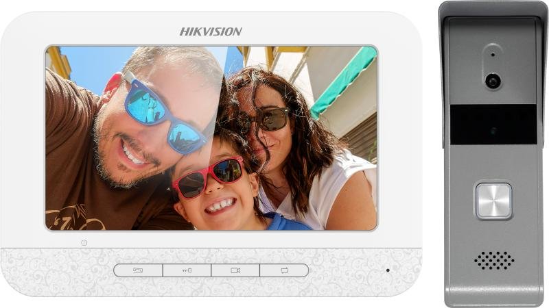 Kit videoportero Hikvision analógico con dos monitores