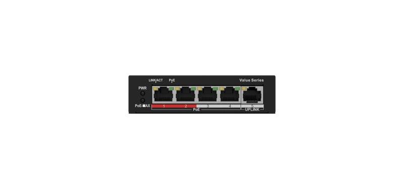 Switch Hikvision PoE de 4 puertos